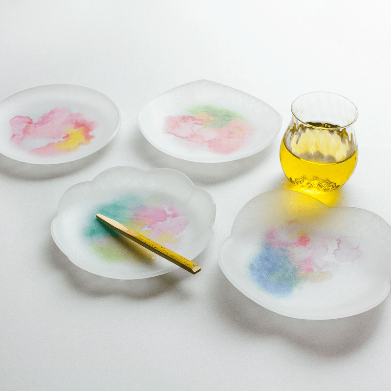 あわいろ まめざら 桜 11cm 木箱入り4枚セット | toumei あわいろ まめざら 桜 11cm 木箱入り4枚セット | toumei