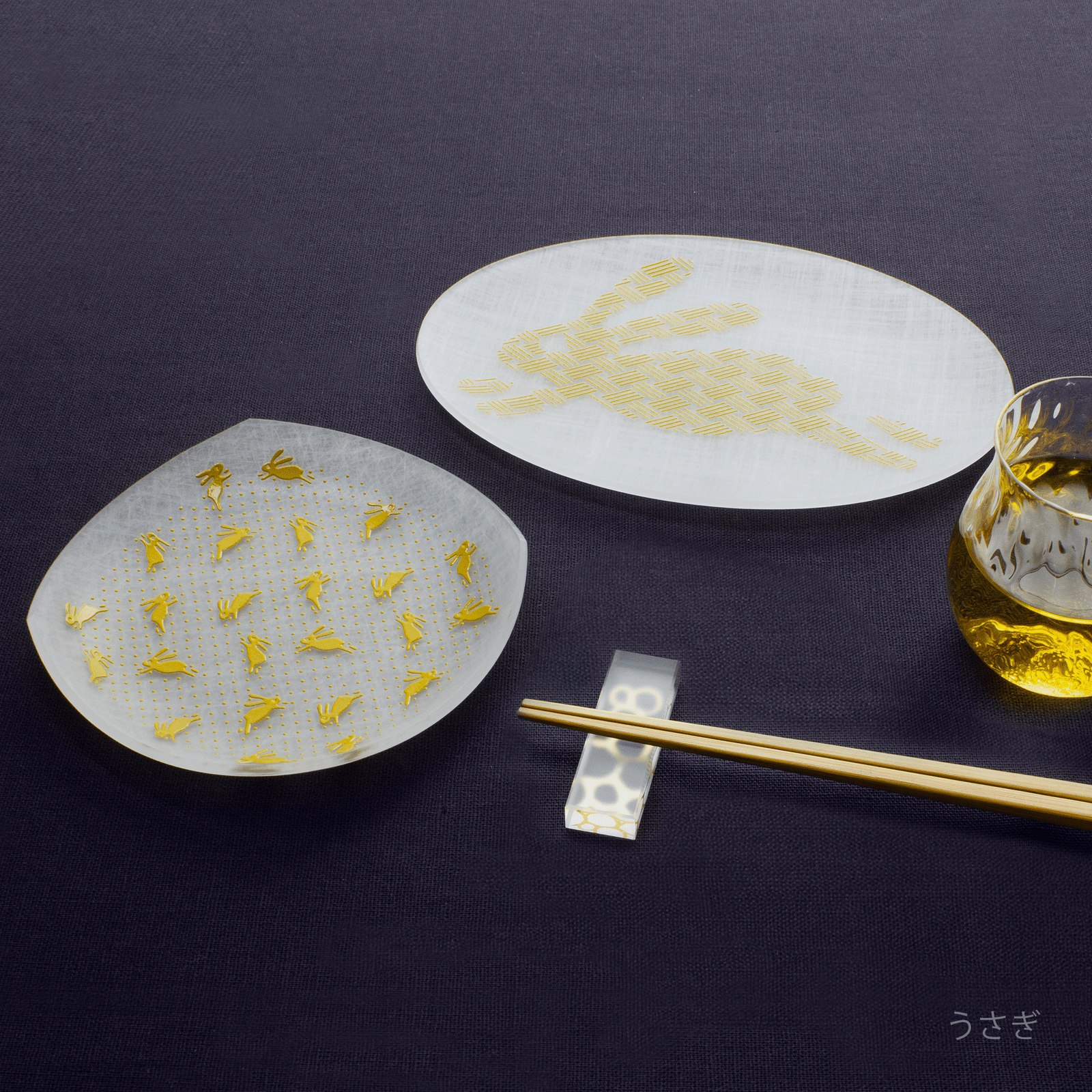 toumei×DOTS 京印伝 漆 まめざら11+コーバル15.5木箱入2種セット