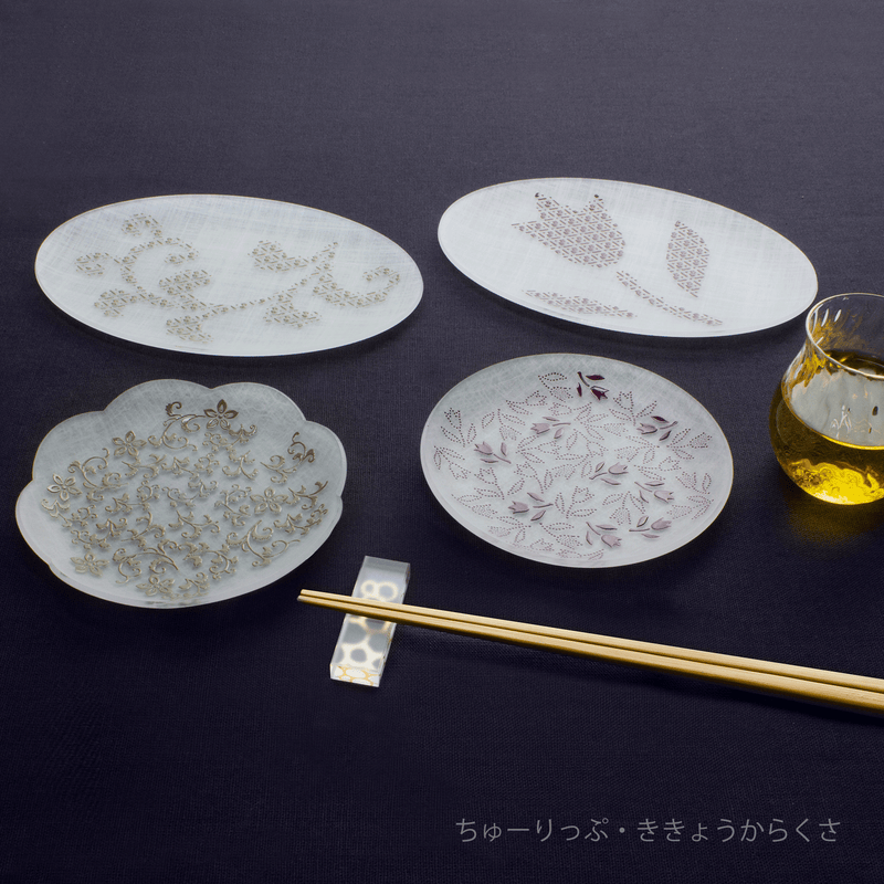 toumei×DOTS 京印伝 漆 まめざら11+コーバル15.5木箱入2種4枚セット toumei×DOTS 京印伝 漆 まめざら11+コーバル15.5木箱入2種4枚セット