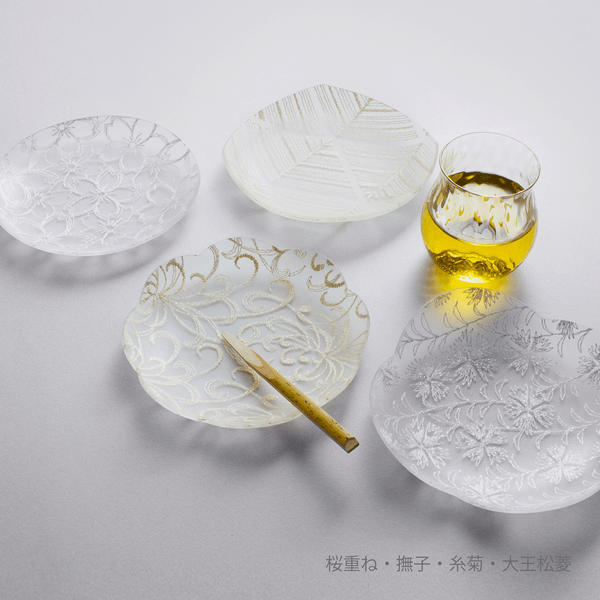 toumei×伊と幸 絹織物 まめざら 11cm 4枚セット