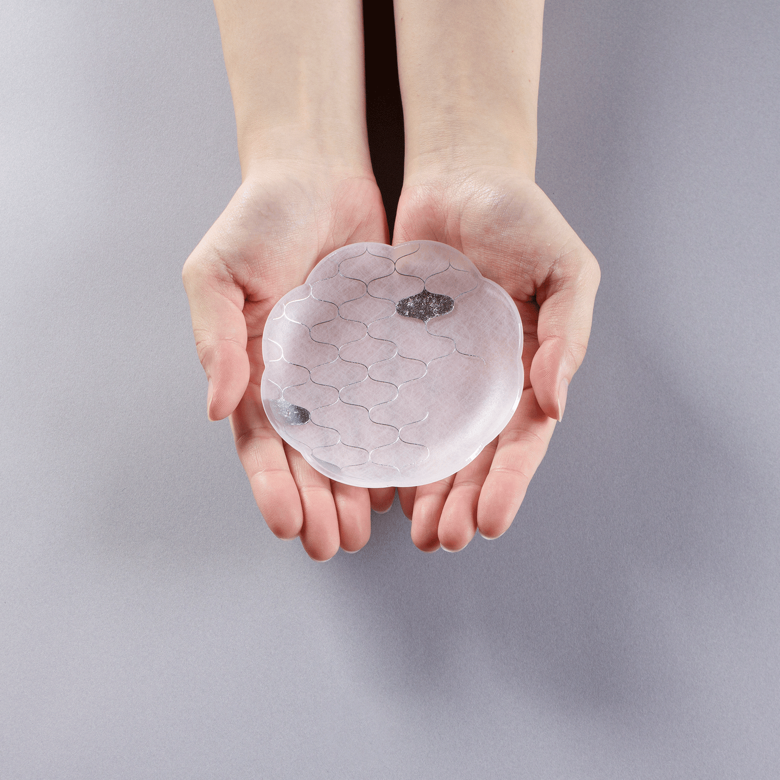 箔 まめざら ジオメトリーシルバー 4枚セット木箱入り | toumei