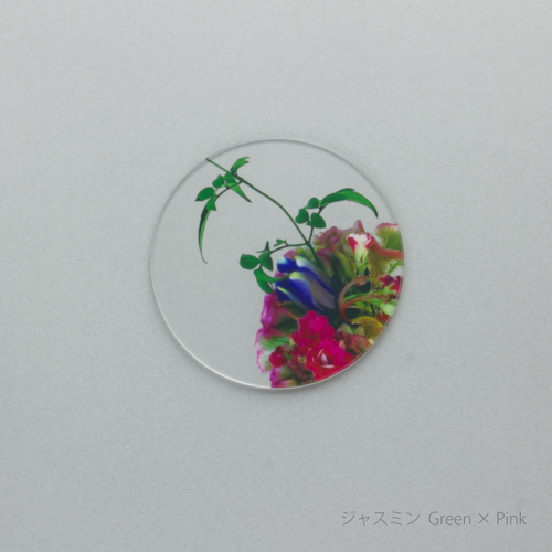 ikebana コースター　ジャスミン Green × Pink