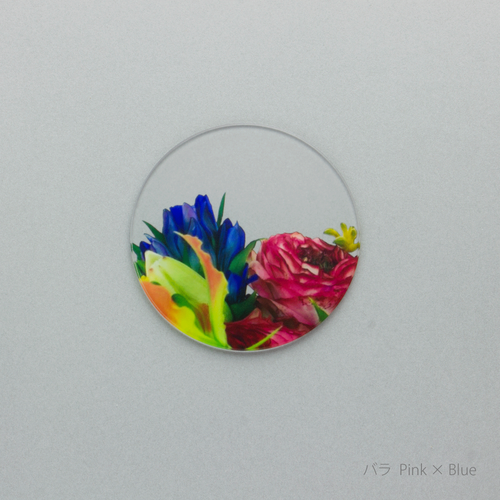 ikebana コースター　バラ Pink × Blue