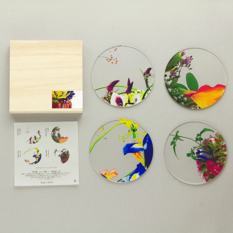 ikebana コースター 木箱入り4枚セット | toumei online store ikebana コースター 木箱入り4枚セット | toumei online store