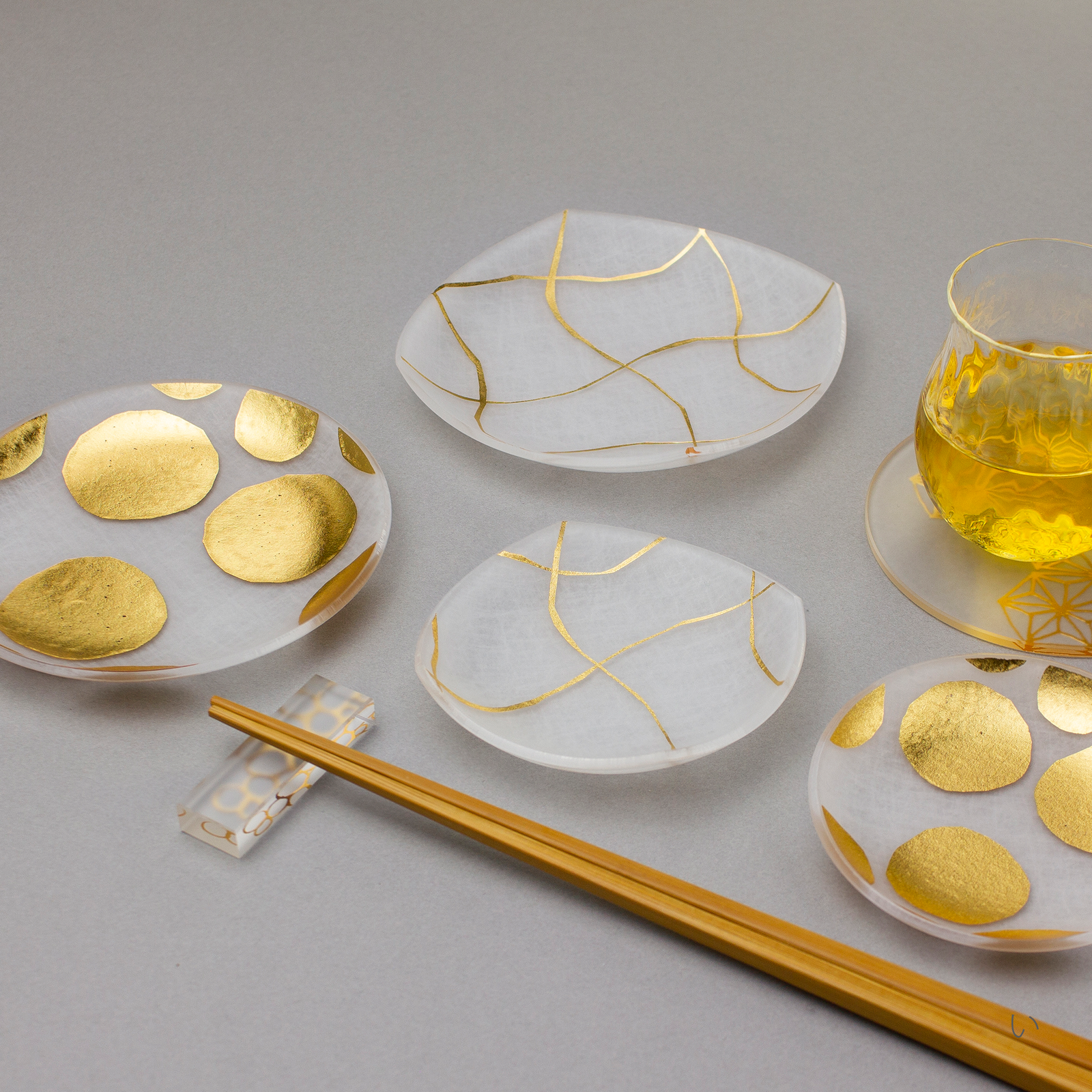 箔 まめざら 木箱入り2サイズ4枚セット | toumei online store