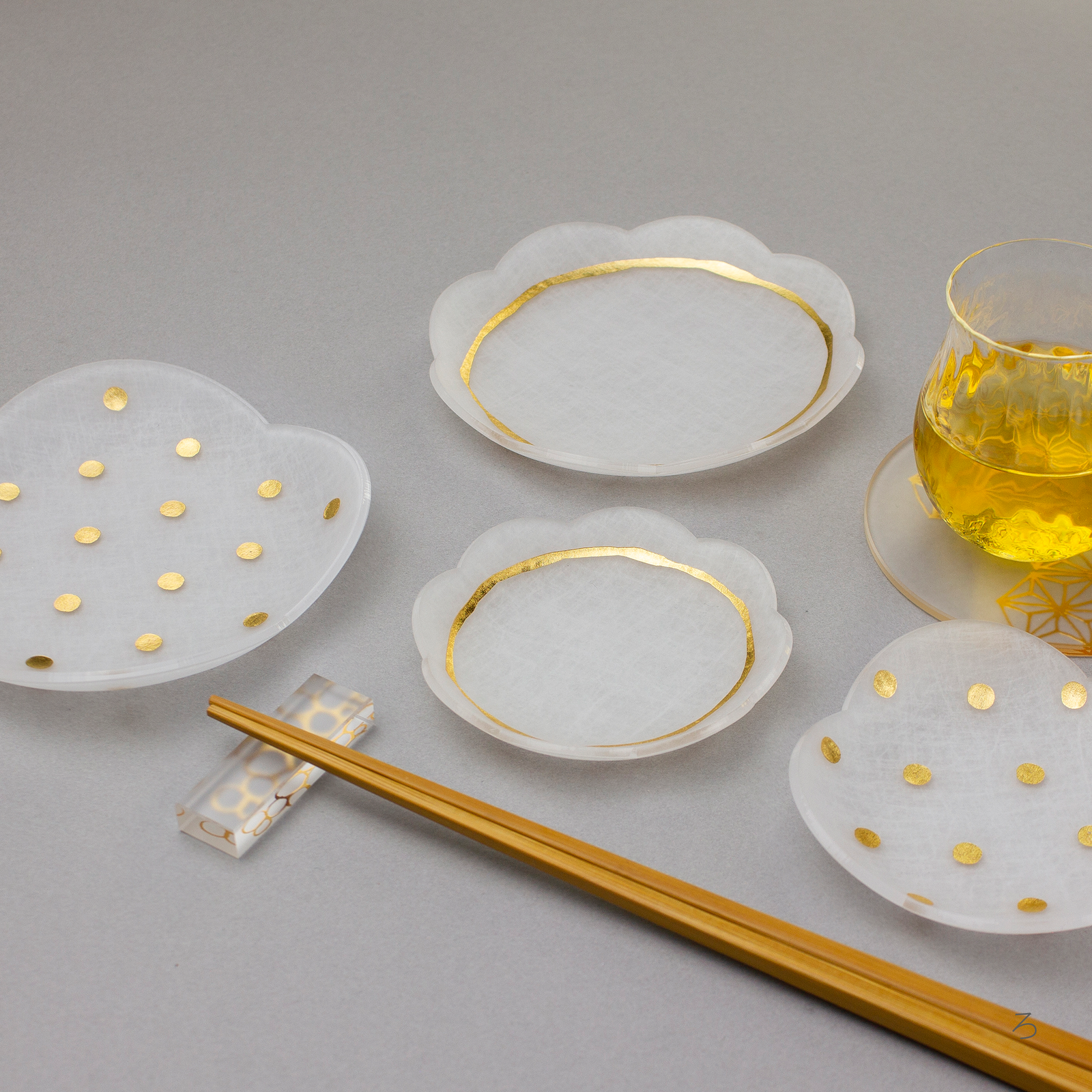 箔 まめざら 木箱入り2サイズ4枚セット | toumei online store 箔 まめざら 木箱入り2サイズ4枚セット | toumei online store