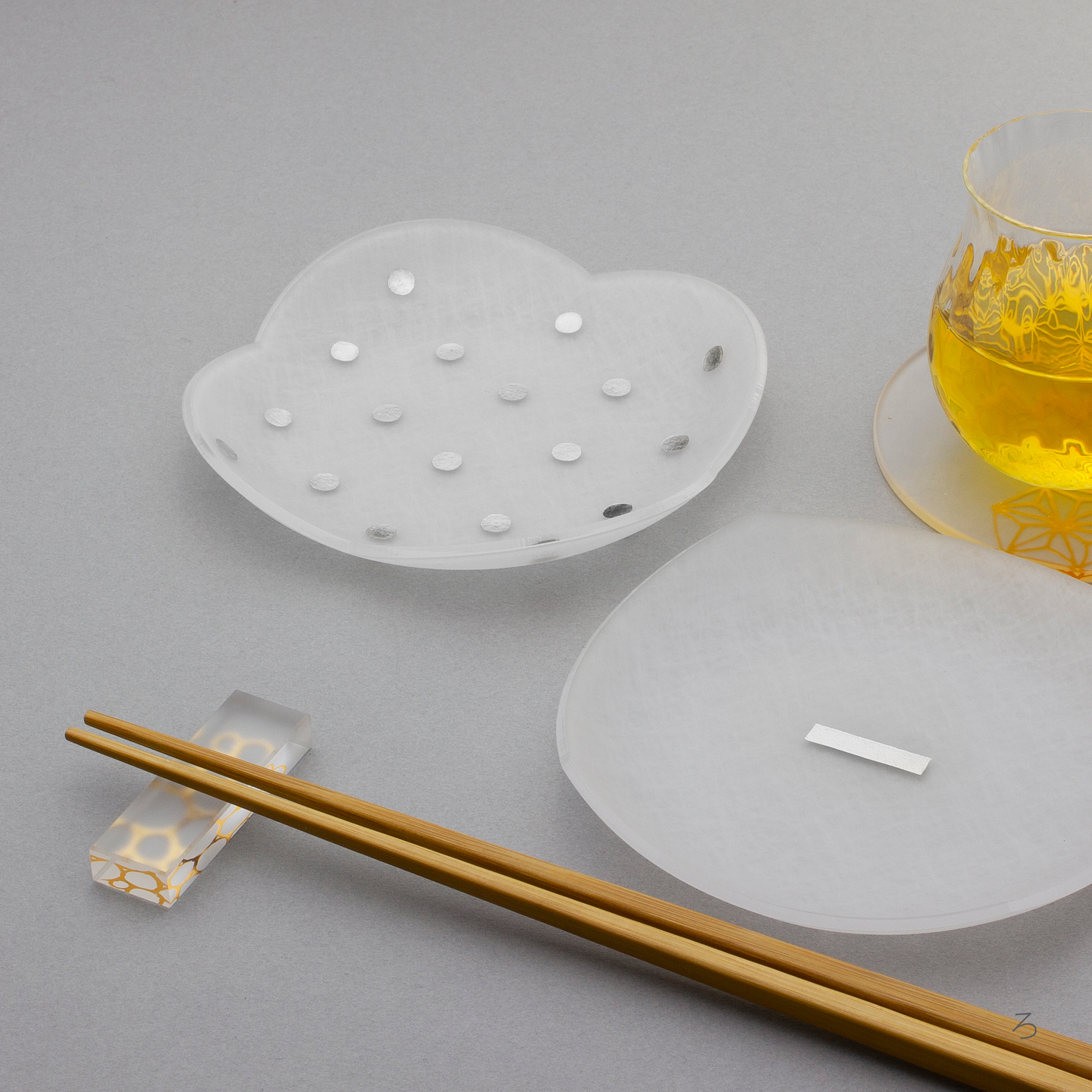 箔 まめざら シルバー 2枚セット木箱入り – toumei 箔 まめざら シルバー 2枚セット木箱入り – toumei