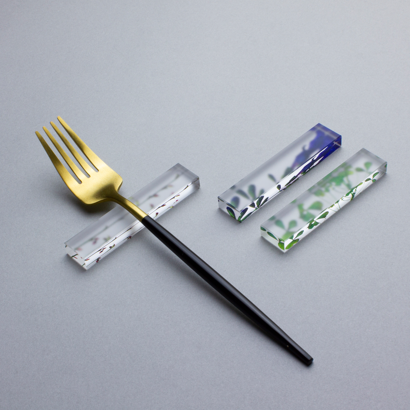 押花 カトラリーレスト 木箱入り3個セット | toumei online store 押花 カトラリーレスト 木箱入り3個セット | toumei online store